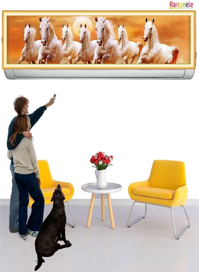 Rangeele 'Modern Vastu Running Seven Horse'' AC Cover Sticker (96.2 cm x30.5 cmx 24 cm) - Image 2